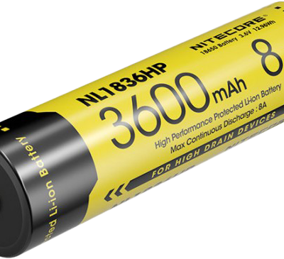 Nitecore  battery 18650 3600mAh rechargable (8A)