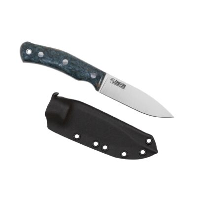 Casström No.10 Swedish Forest Knife, Stabiliserad masur Ocean, Rostfritt, Kydex